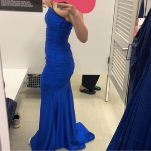 Blue Mermaid Prom Dress